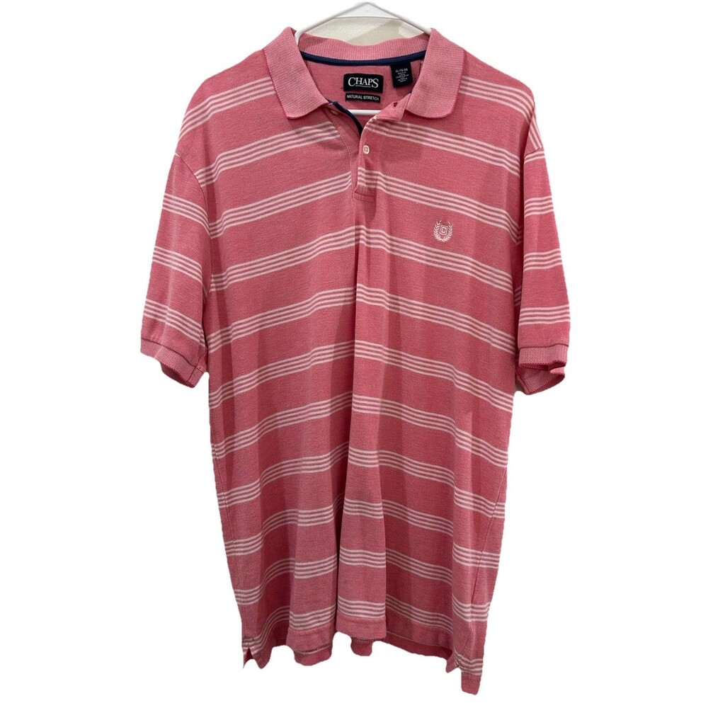 CHAPS Mens Size XL POLO Shirt Short Sleeve 100 % Cotton